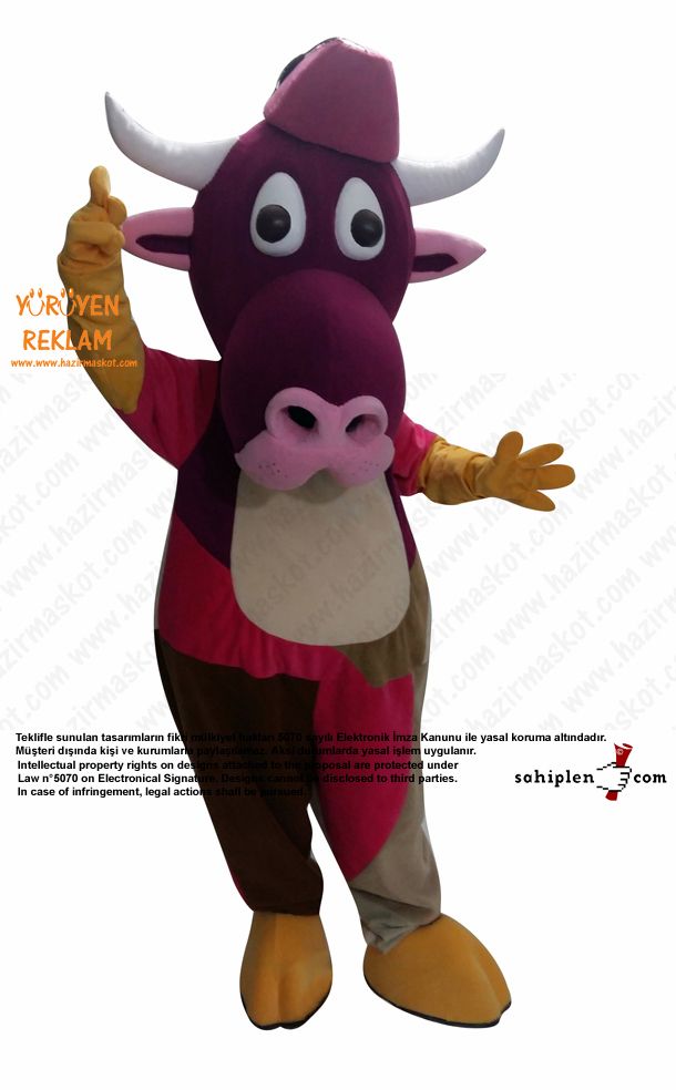 İnek Maskotu maskot kostümü