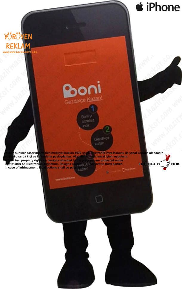 iPhone Boni App Maskotu maskot kostümü
