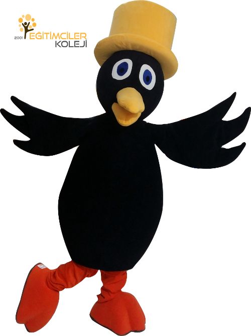 Kuzgun Maskot Kostümü / Eğitimciler Koleji maskot kostümü