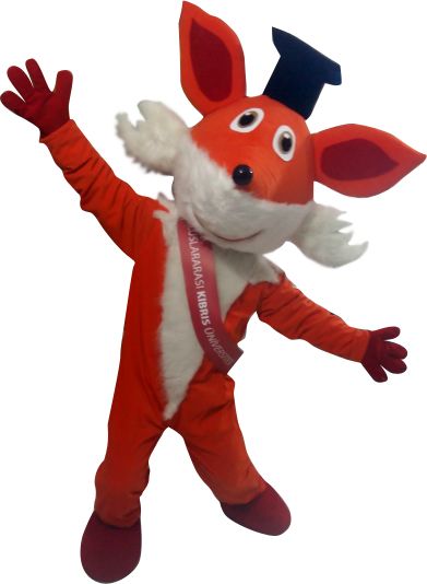 Tilki Maskot Kostümü / Uluslar Arası Kıbrıs Üniversitesi maskot kostümü