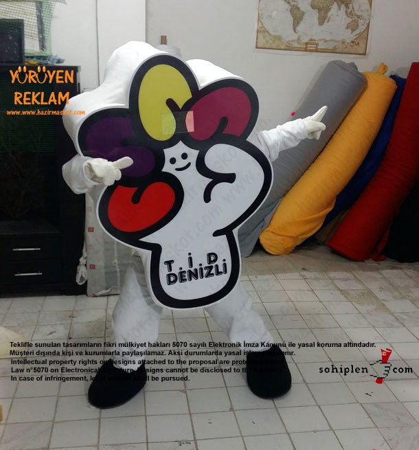 İŞARET DİLİ LOGO MASKOTU / T.İ.D. maskot kostümü