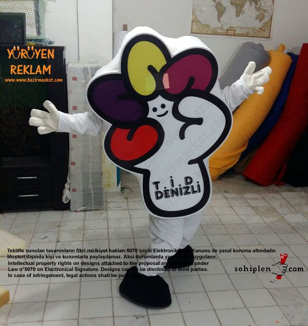 İŞARET DİLİ LOGO MASKOTU / T.İ.D. maskot kostümü