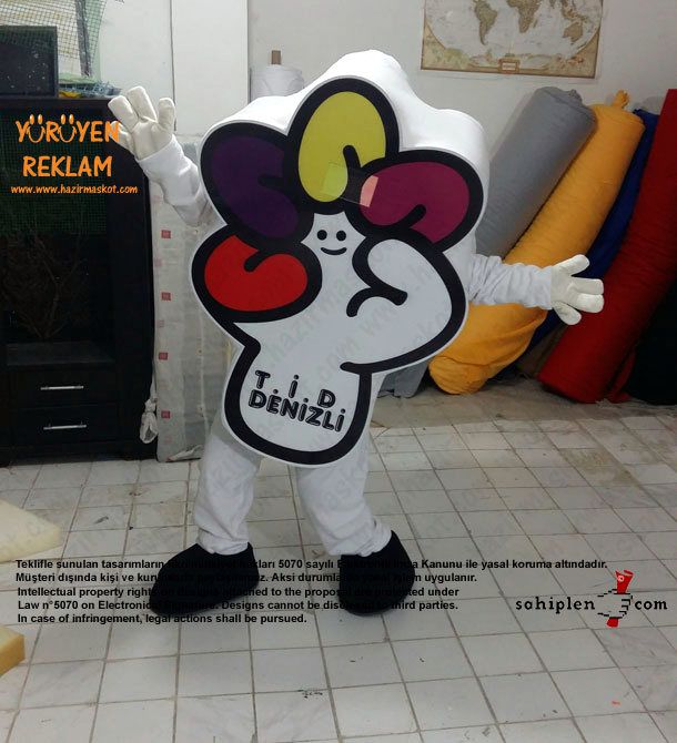 İŞARET DİLİ LOGO MASKOTU / T.İ.D. maskot kostümü