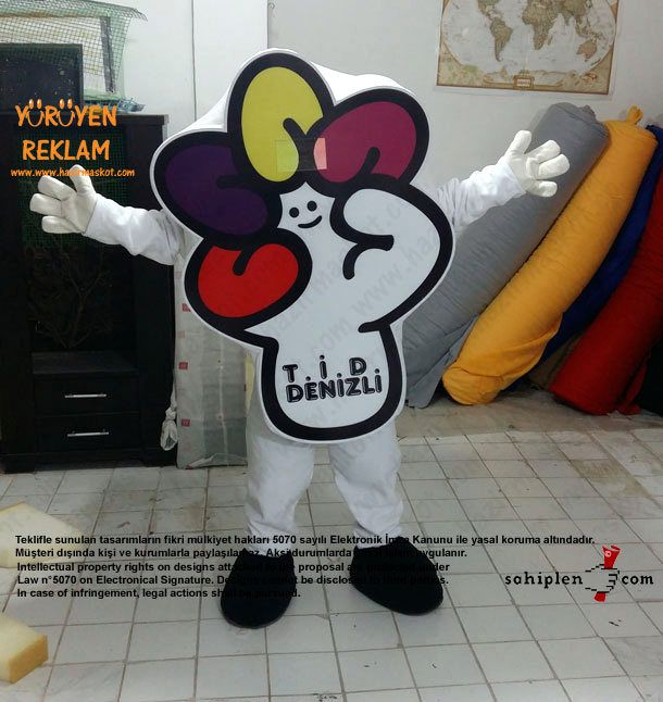 İŞARET DİLİ LOGO MASKOTU / T.İ.D. maskot kostümü