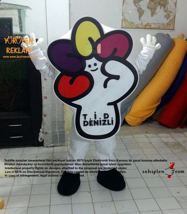 İŞARET DİLİ LOGO MASKOTU / T.İ.D. maskot kostümü