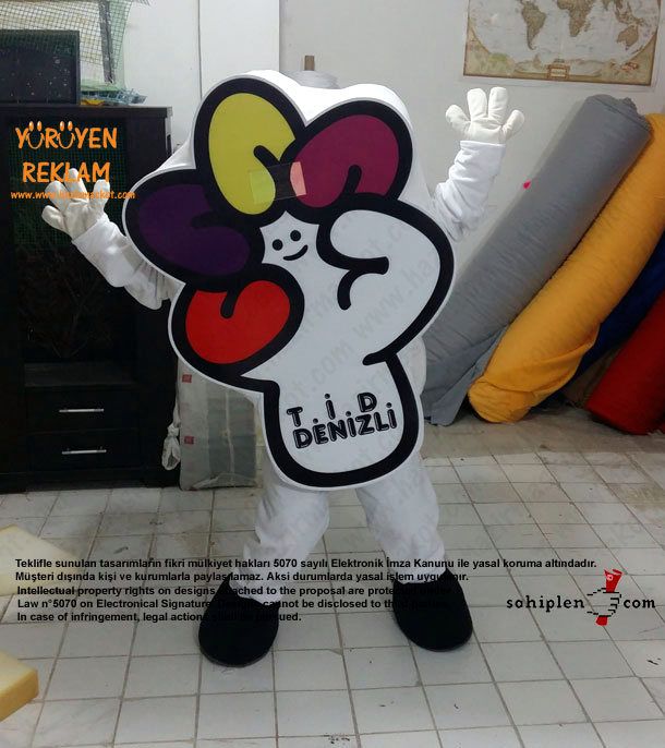 İŞARET DİLİ LOGO MASKOTU / T.İ.D. maskot kostümü