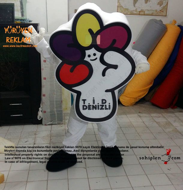 İŞARET DİLİ LOGO MASKOTU / T.İ.D. maskot kostümü