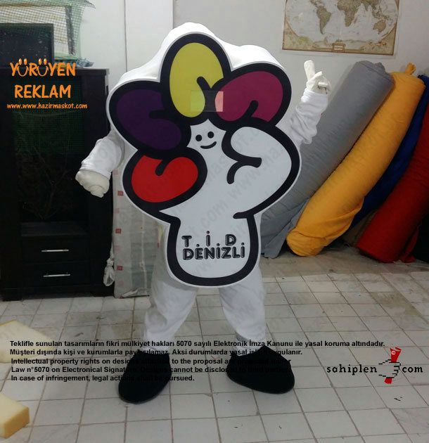 İŞARET DİLİ LOGO MASKOTU / T.İ.D. maskot kostümü