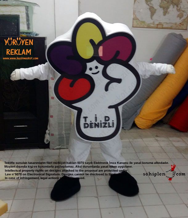 İŞARET DİLİ LOGO MASKOTU / T.İ.D. maskot kostümü