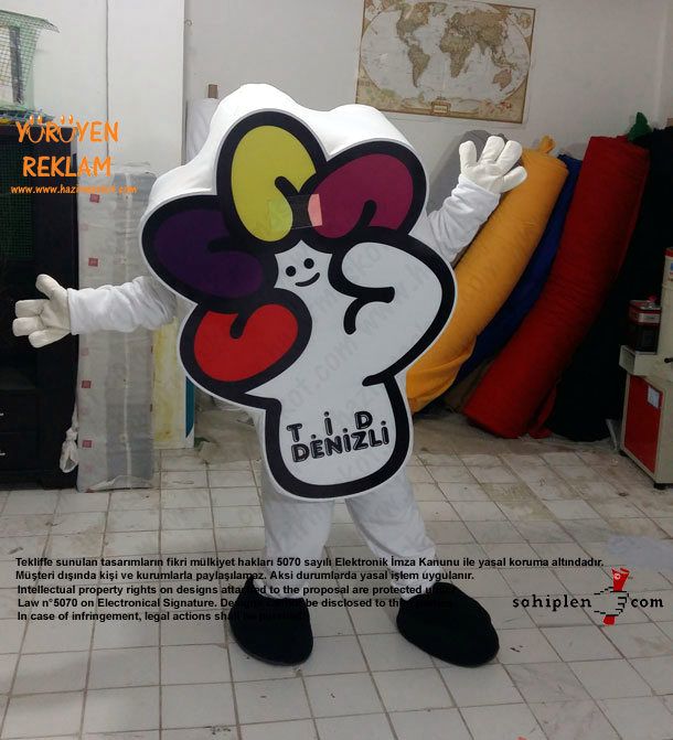 İŞARET DİLİ LOGO MASKOTU / T.İ.D. maskot kostümü