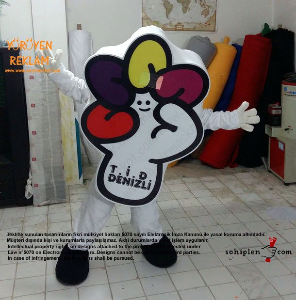 İŞARET DİLİ LOGO MASKOTU / T.İ.D. maskot kostümü