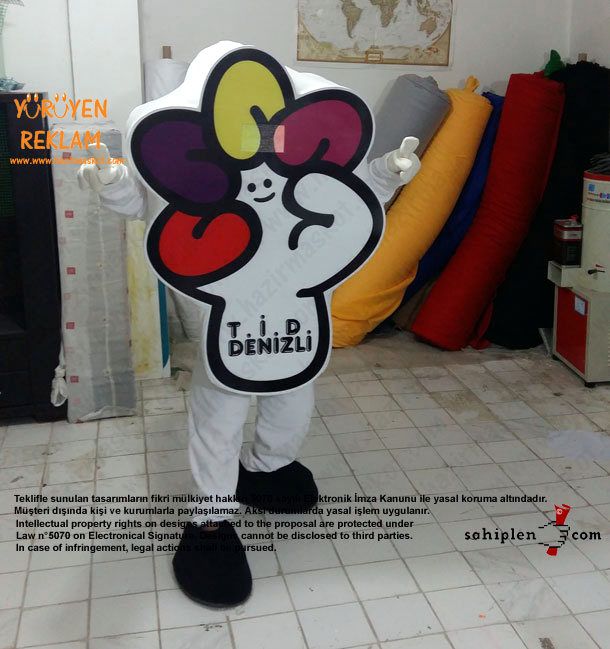 İŞARET DİLİ LOGO MASKOTU / T.İ.D. maskot kostümü