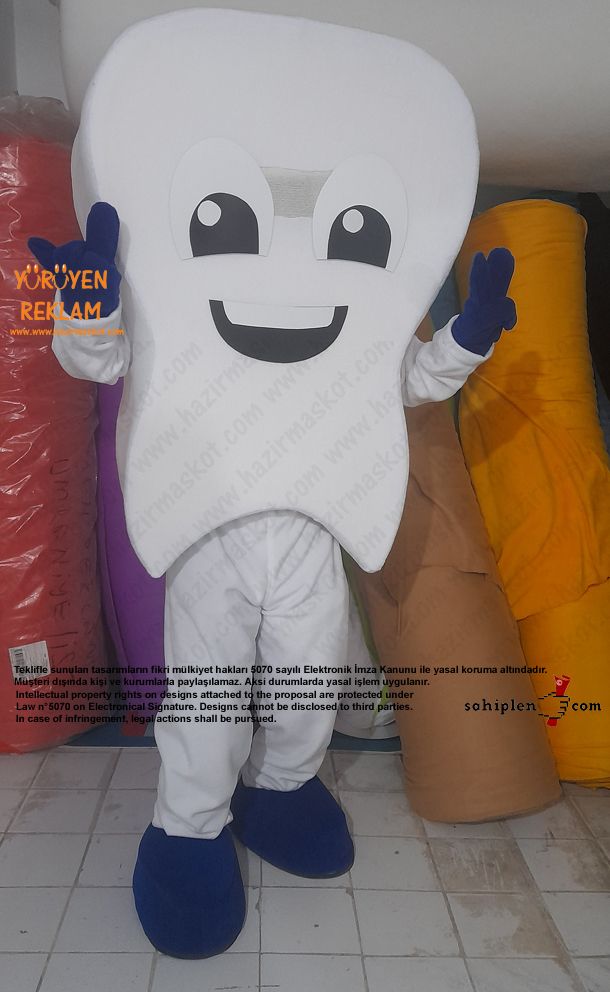 Diş Maskotu / Kartal Belediyesi / Erkek maskot kostümü