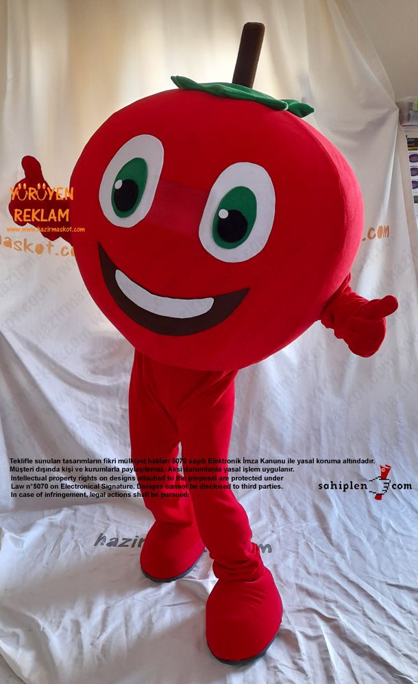 Domates Maskot Kostümü / Pazarama maskot kostümü