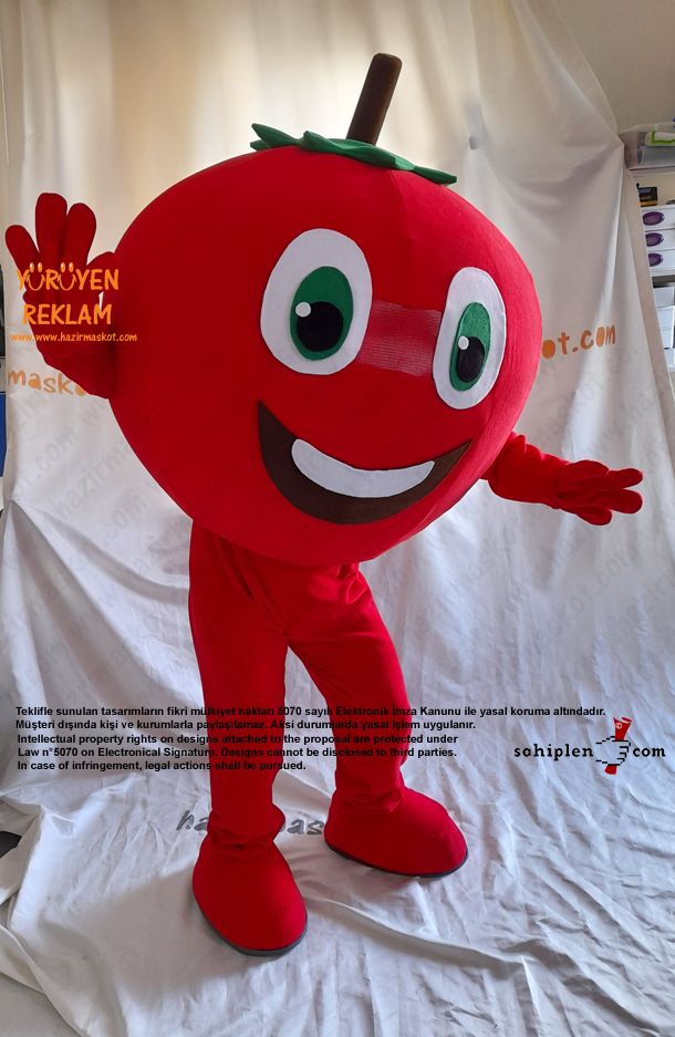 Domates Maskot Kostümü / Pazarama maskot kostümü