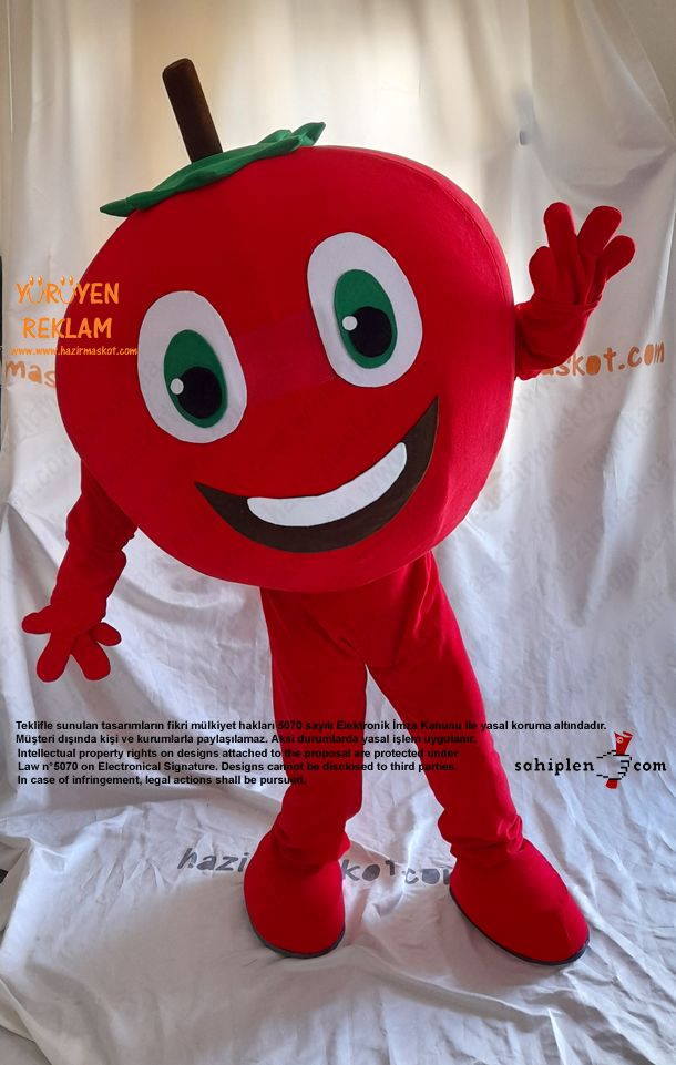 Domates Maskot Kostümü / Pazarama maskot kostümü