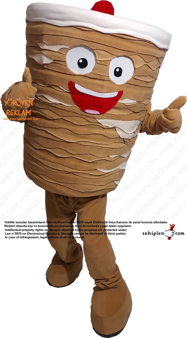 Döner Maskot Kostümü / Kanada Ontario Miss Doner maskot kostümü