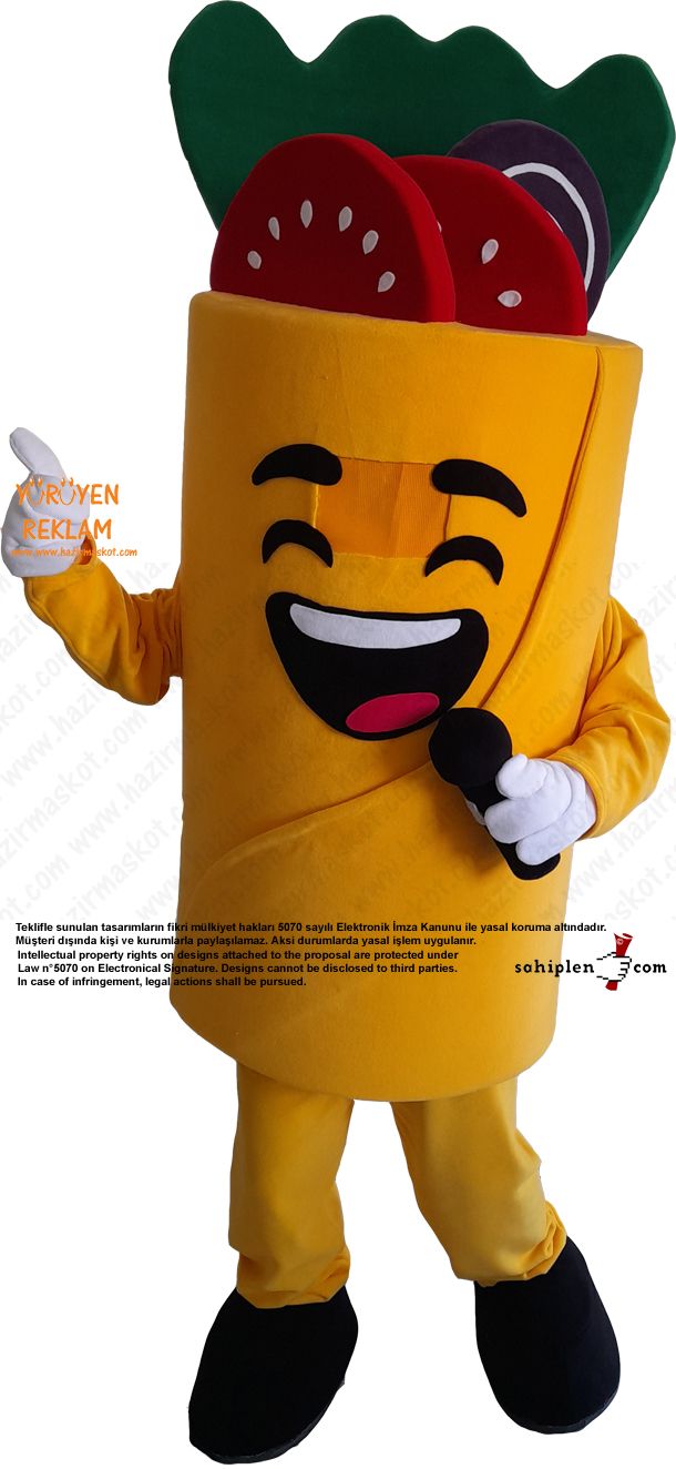 Dürüm Maskot Kostümü / Wrapsta Macartistan maskot kostümü