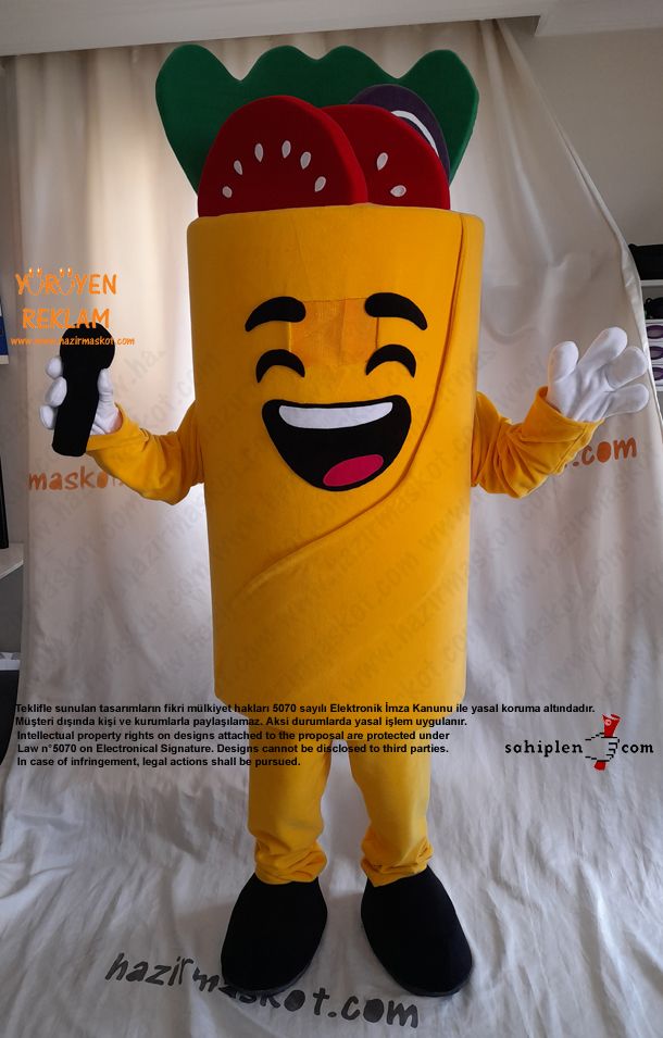 Dürüm Maskot Kostümü / Wrapsta Macartistan maskot kostümü