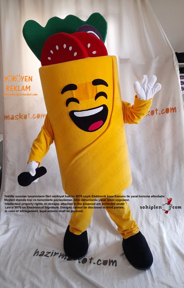 Dürüm Maskot Kostümü / Wrapsta Macartistan maskot kostümü