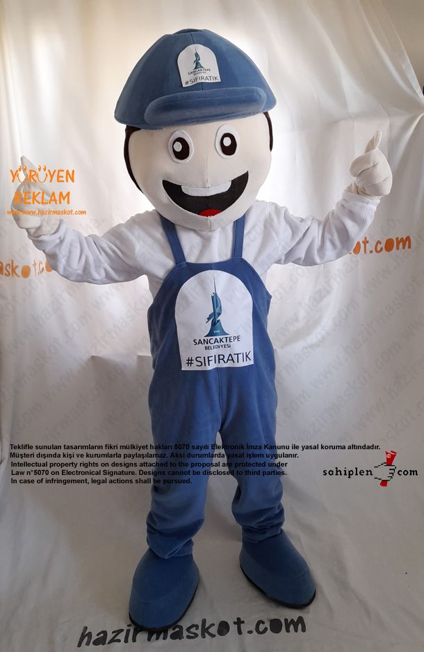Erkek Çocuk Maskot Kostümü / Geri Dönüşüm Sancaktepe Belediyesi maskot kostümü