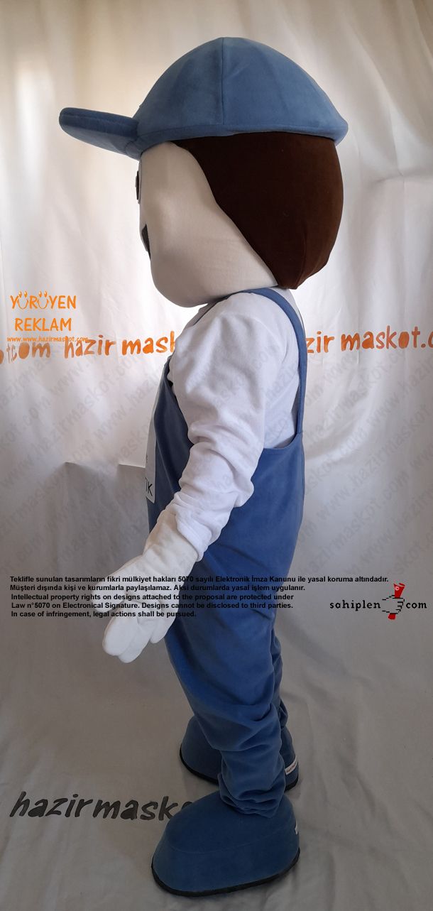 Erkek Çocuk Maskot Kostümü / Geri Dönüşüm Sancaktepe Belediyesi maskot kostümü