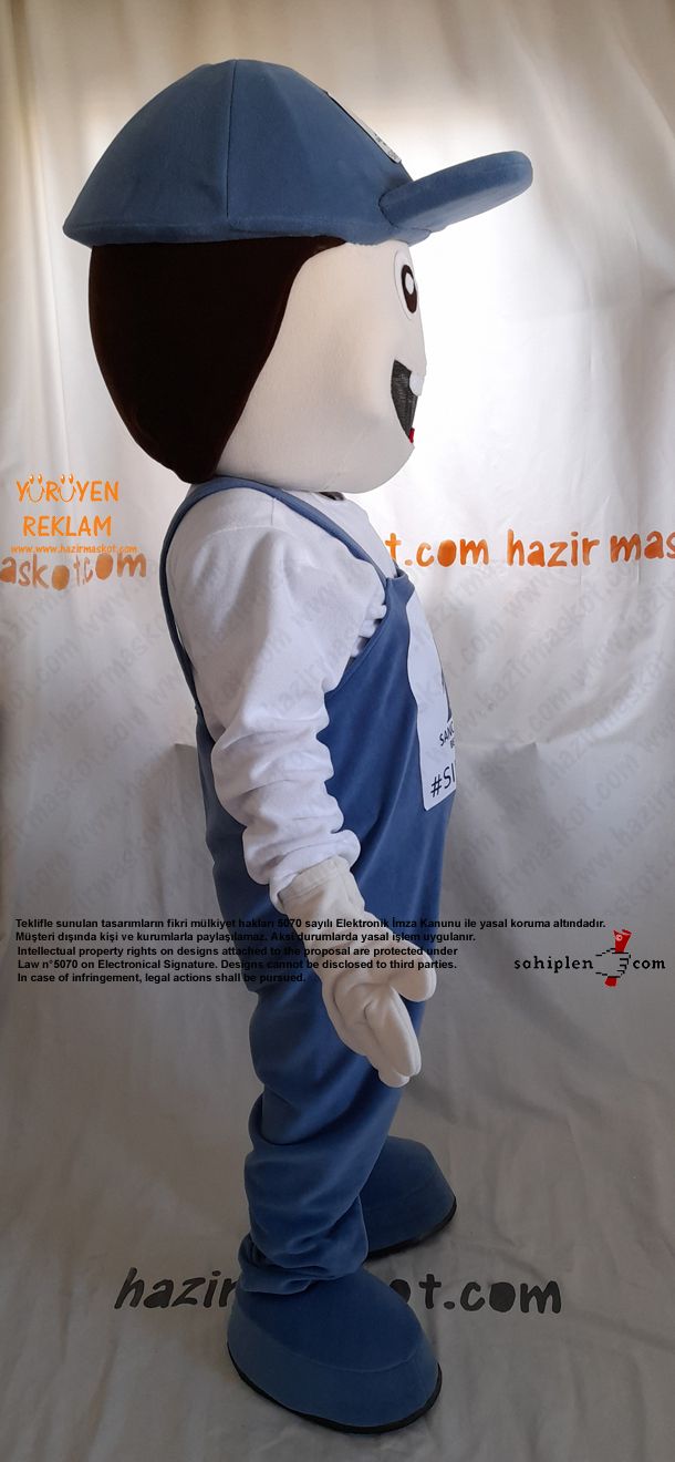 Erkek Çocuk Maskot Kostümü / Geri Dönüşüm Sancaktepe Belediyesi maskot kostümü