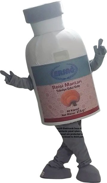 Ersağ Kozmetik Reishi Mantarı Şişe Maskot maskot kostümü