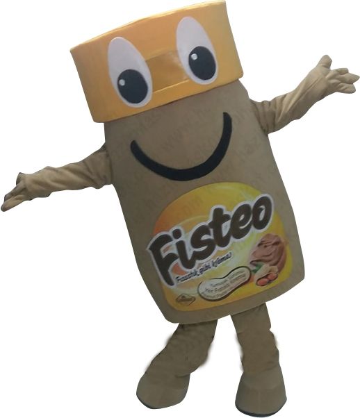 Fisteo Fıstık Ezmesi Kavanozu Maskot Kostümü maskot kostümü
