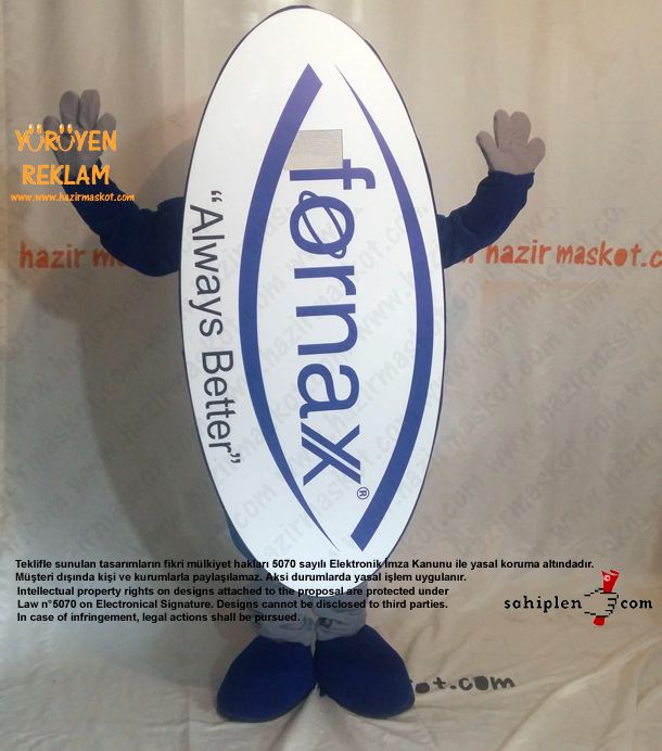 Fornax Logo Maskot kostümü maskot kostümü