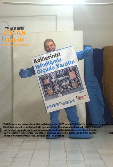 Kutu Free Box Maskot maskot kostümü