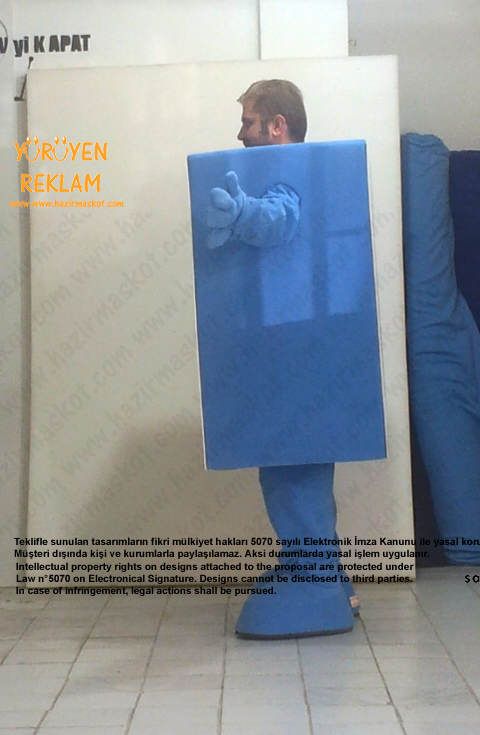 Kutu Free Box Maskot maskot kostümü