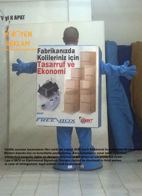 Kutu Free Box Maskot maskot kostümü
