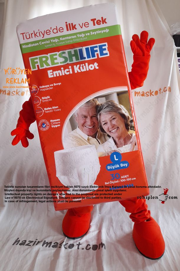 Freshlife Yetişkin Bezi / Emici Külot Maskot Kostümü maskot kostümü