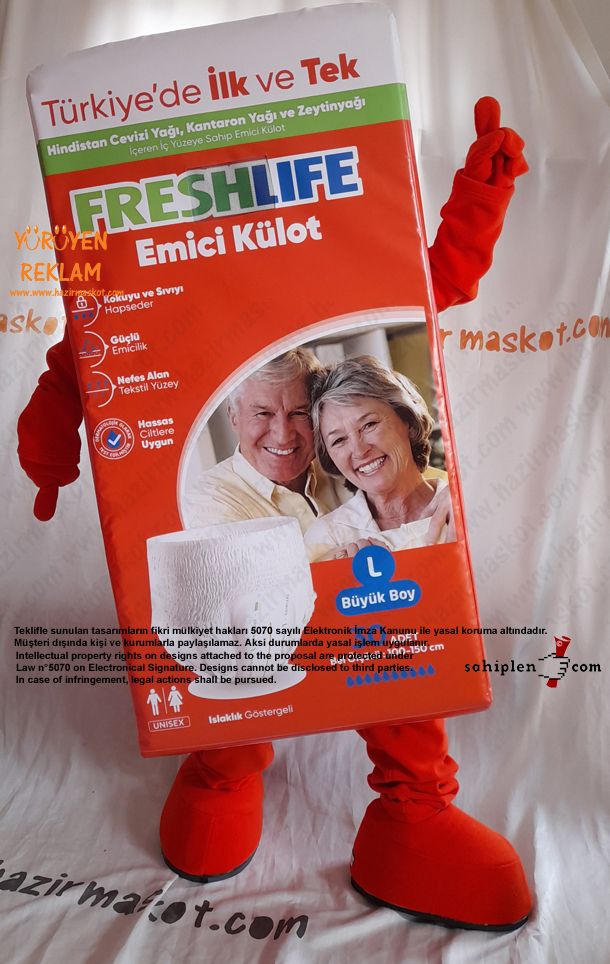 Freshlife Yetişkin Bezi / Emici Külot Maskot Kostümü maskot kostümü