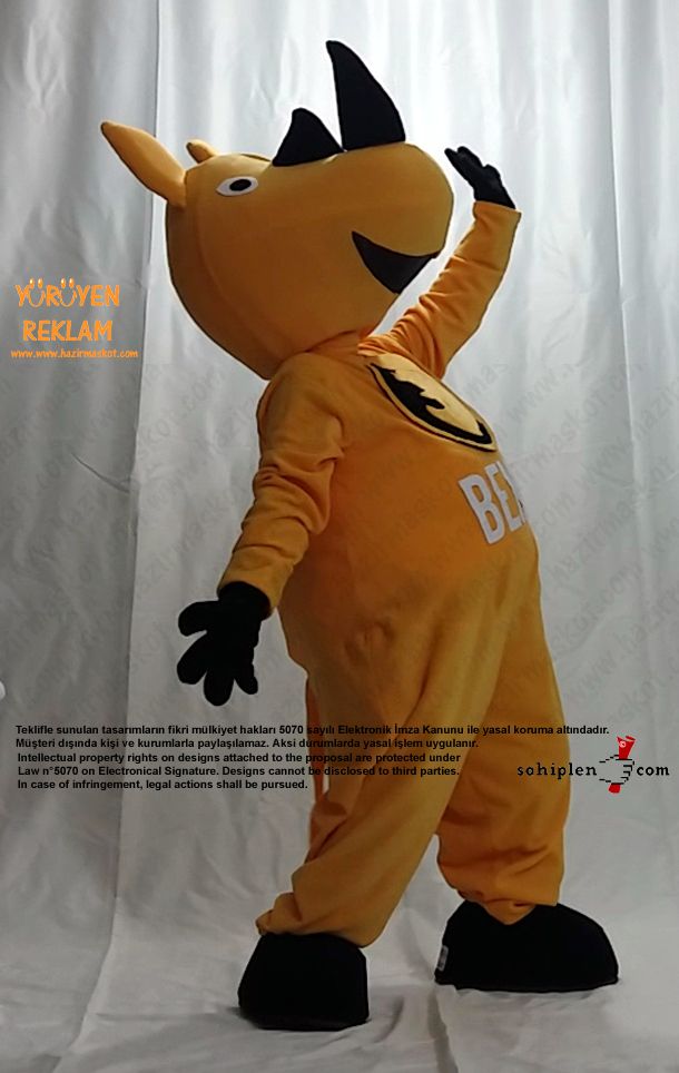 Gergedan Maskot Kostümü / BENZA maskot kostümü
