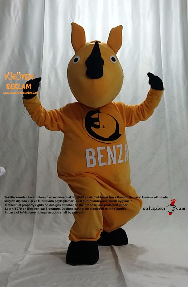 Gergedan Maskot Kostümü / BENZA maskot kostümü