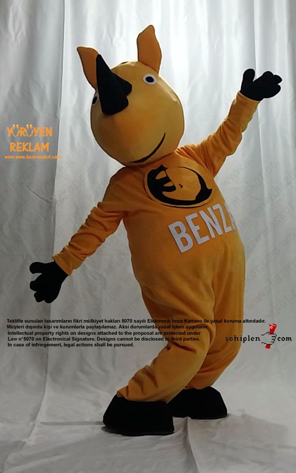 Gergedan Maskot Kostümü / BENZA maskot kostümü