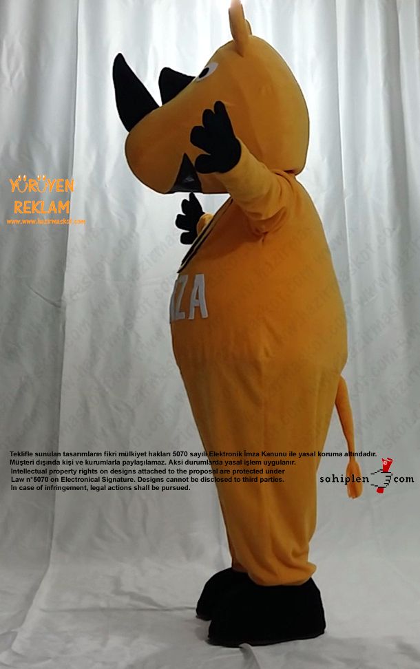 Gergedan Maskot Kostümü / BENZA maskot kostümü