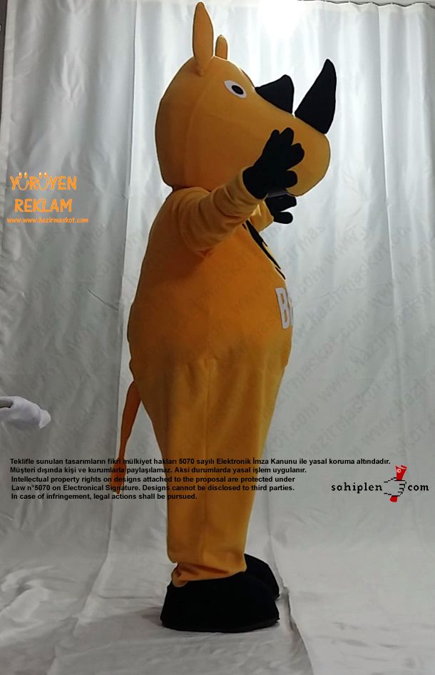 Gergedan Maskot Kostümü / BENZA maskot kostümü