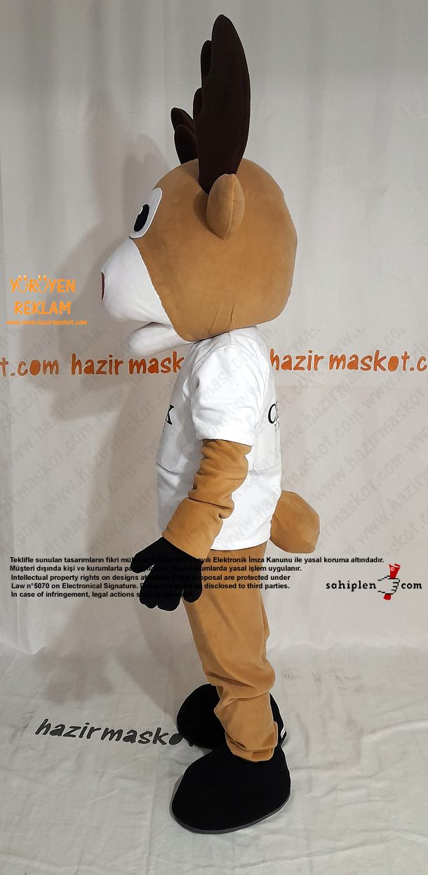 Geyik Maskot Kostümü / CEMİX Tekstil maskot kostümü