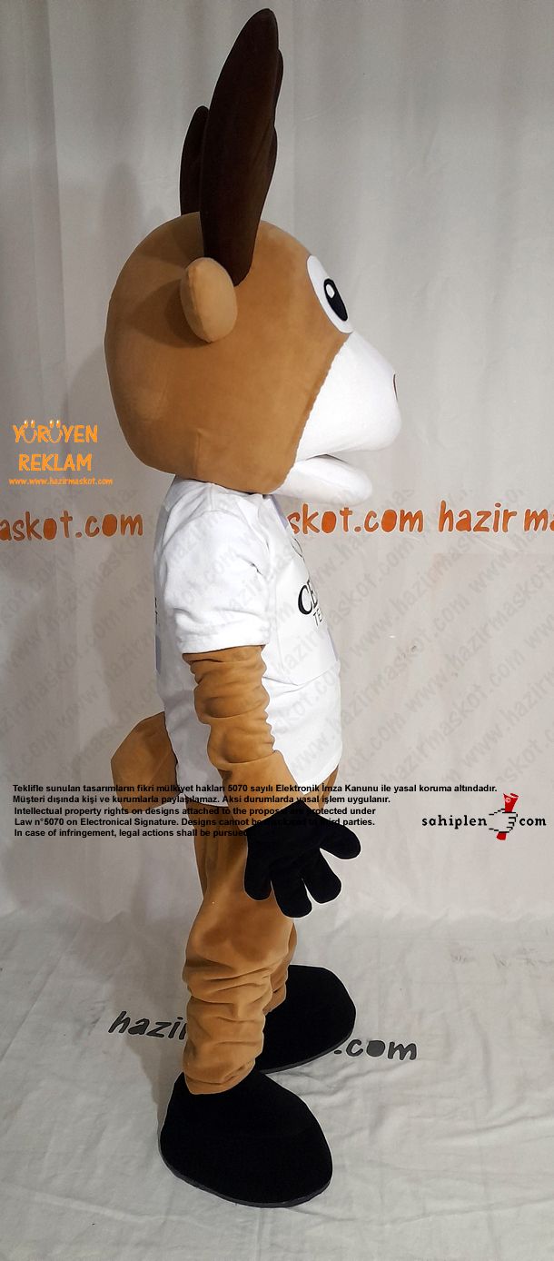 Geyik Maskot Kostümü / CEMİX Tekstil maskot kostümü