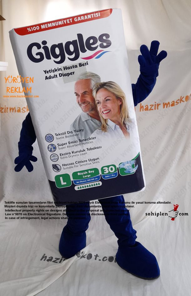 Giggles Yetişkin Bezi Maskot Kostümü maskot kostümü