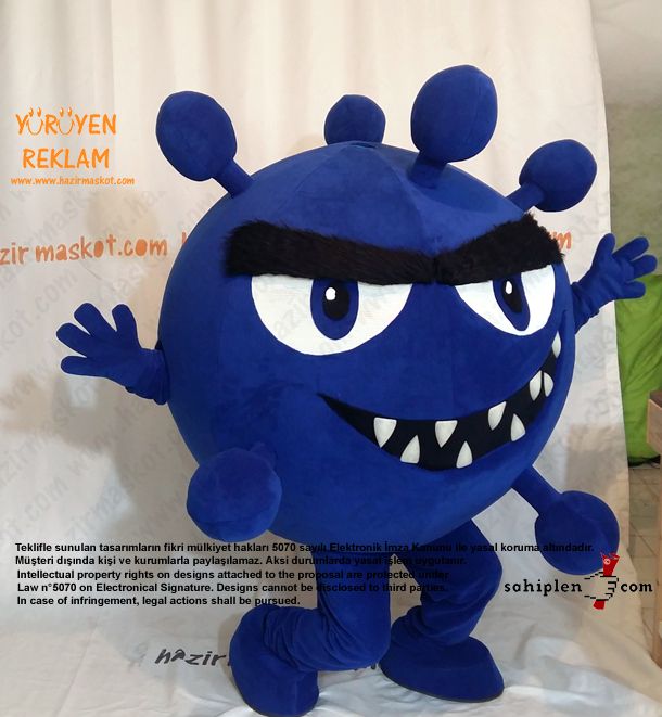 Virüs maskot kostümü / Roche Türkiye maskot kostümü