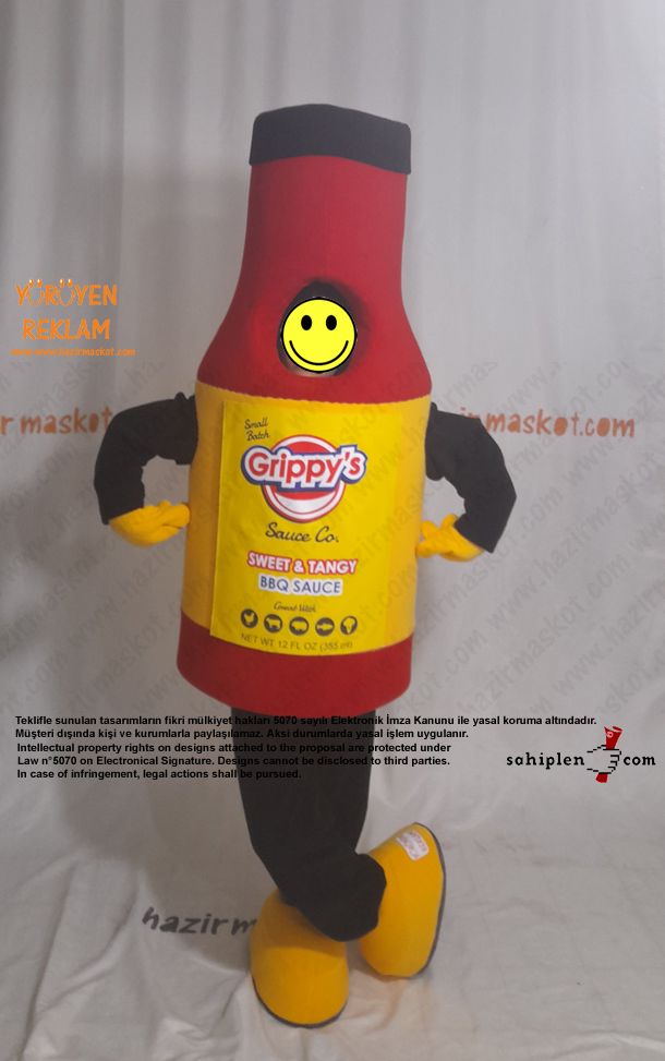 Grippy's Sauce Mascot Costume/ Sos Şişesi Maskot kostümü maskot kostümü