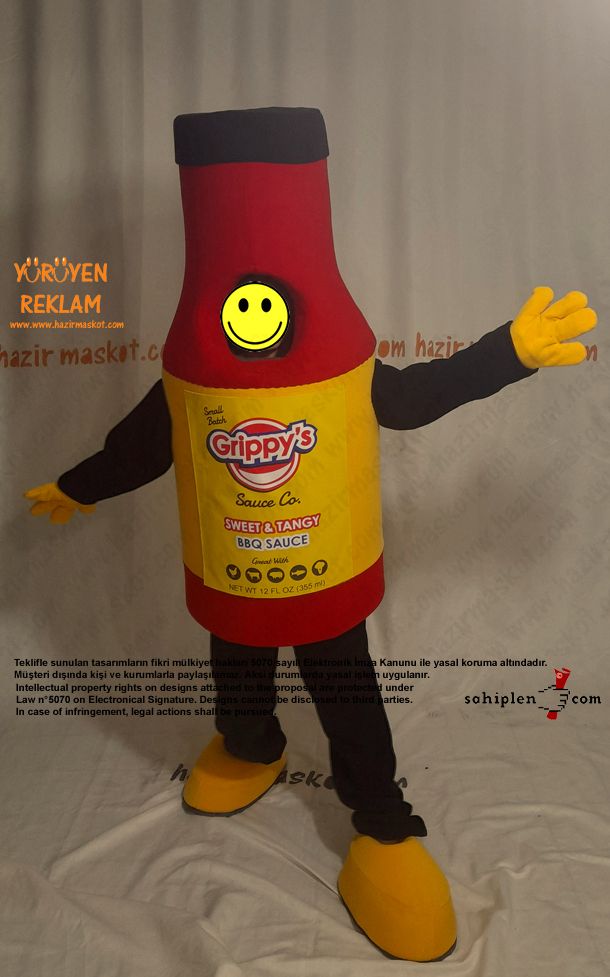 Grippy's Sauce Mascot Costume/ Sos Şişesi Maskot kostümü maskot kostümü