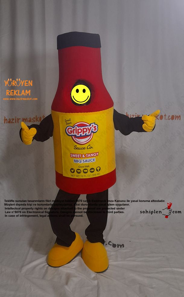 Grippy's Sauce Mascot Costume/ Sos Şişesi Maskot kostümü maskot kostümü
