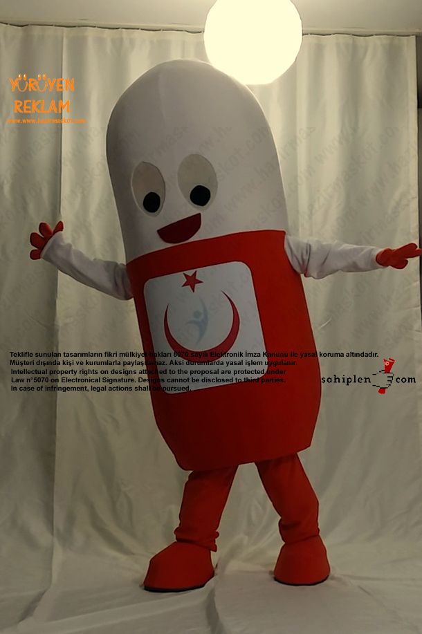 Antibiyotik İlaç Maskot / Yalova Kamu Hastaneleri Birliği maskot kostümü