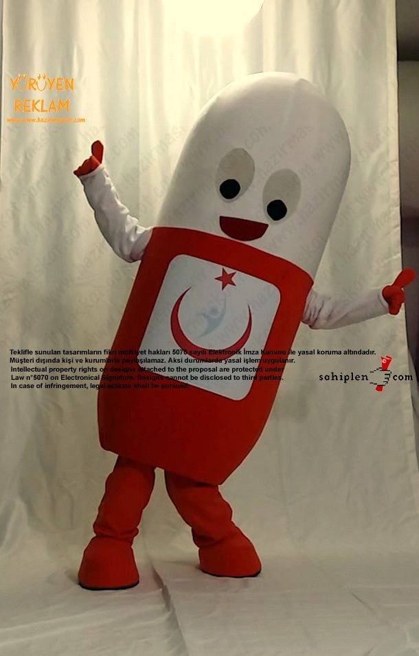 Antibiyotik İlaç Maskot / Yalova Kamu Hastaneleri Birliği maskot kostümü