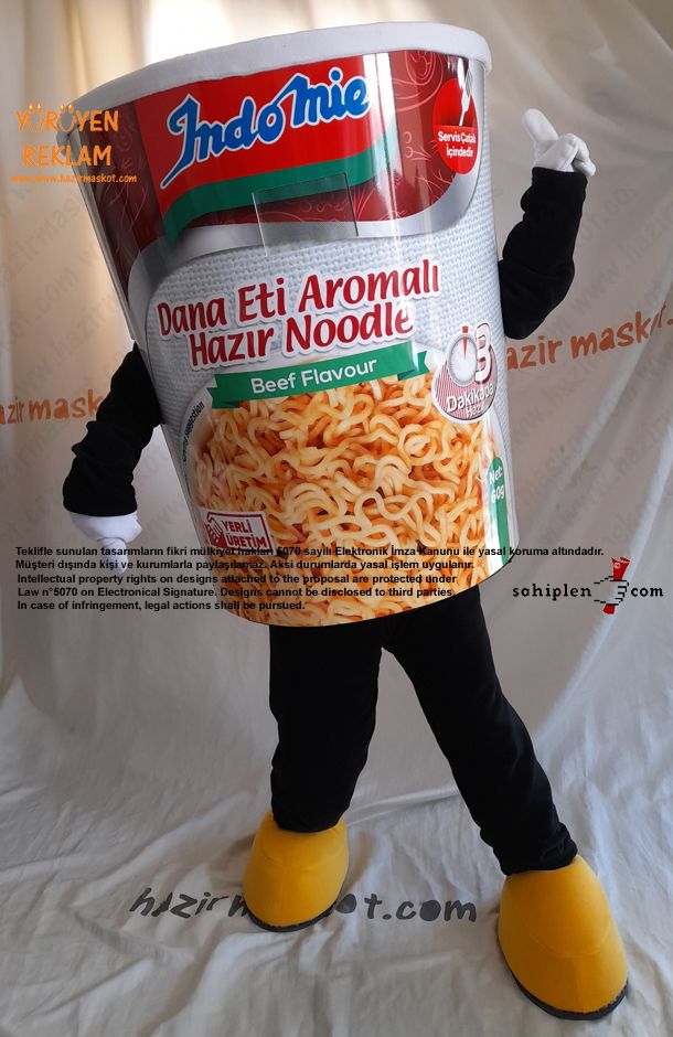 İndoMie Noddle Maskot Kostüm maskot kostümü